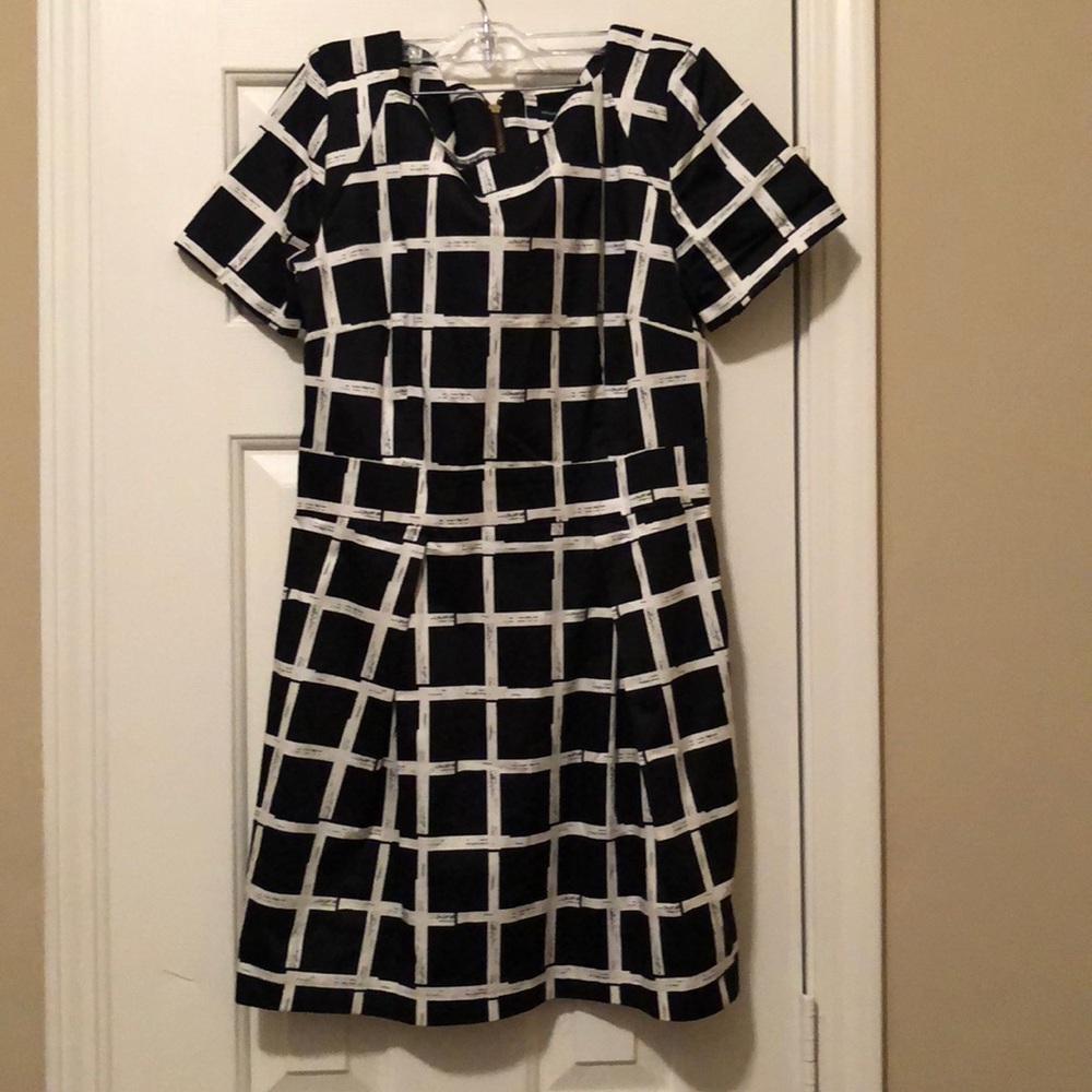 French Connection Black and White Plaid Dress